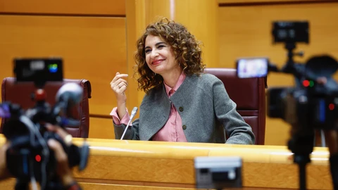 La vicepresidenta, María Jesús Montero, declara en una comisión de investigación, en el Senado.