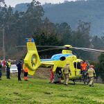 Incendio declarado en una vivienda en Cuntis, Pontevedra.