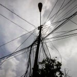 Un poste de luz en Loiza (Puerto Rico)