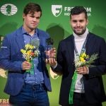 Carlsen y Nepomniachtchi compartieron el título mundial de partidas rápidas