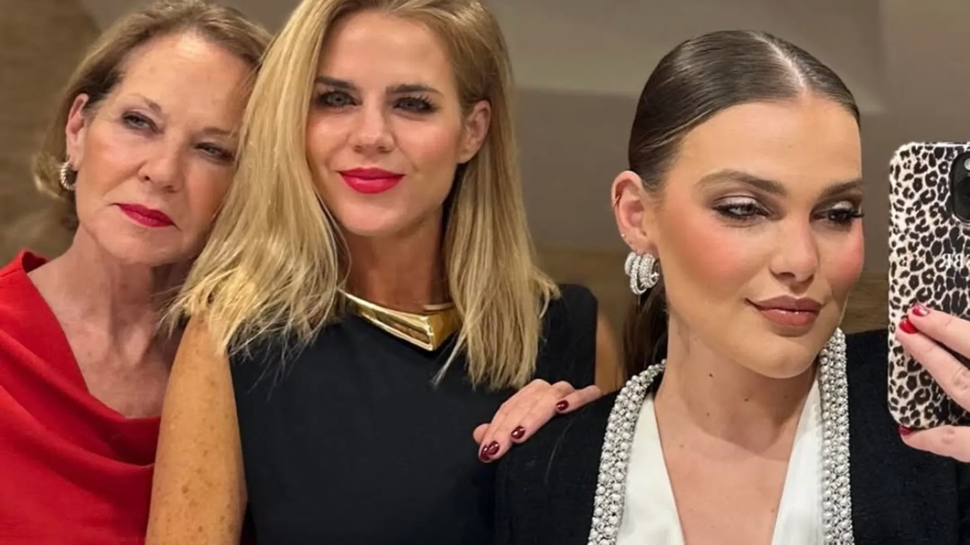 Amelia Bono con las mujeres de su familia.