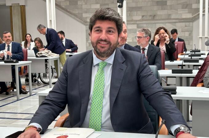 El presidente de la Comunidad, Fernando López Miras, en la Asamblea Regional