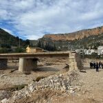 Imagen de un puente afectado por la dana en Sot de Chera 