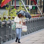 Viento y lluvia en la ciudad de León