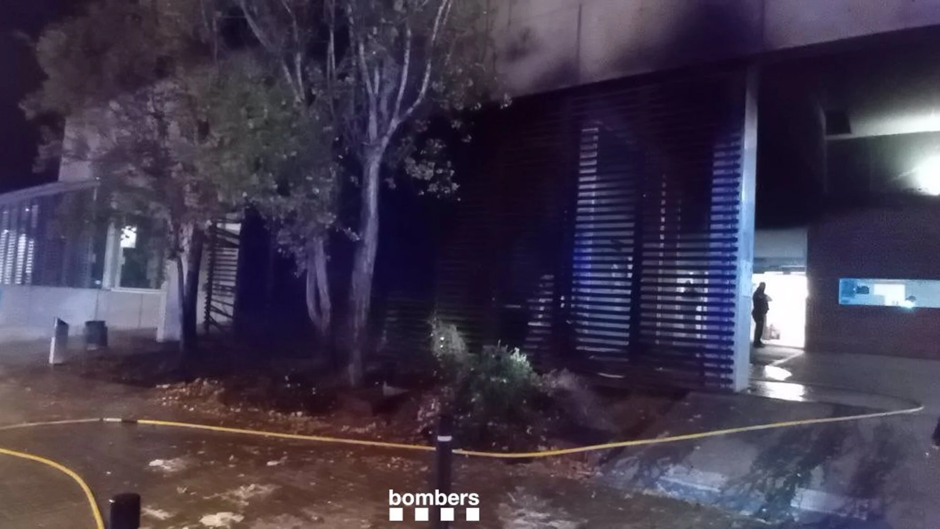 Una imagen del incendio en el hospital