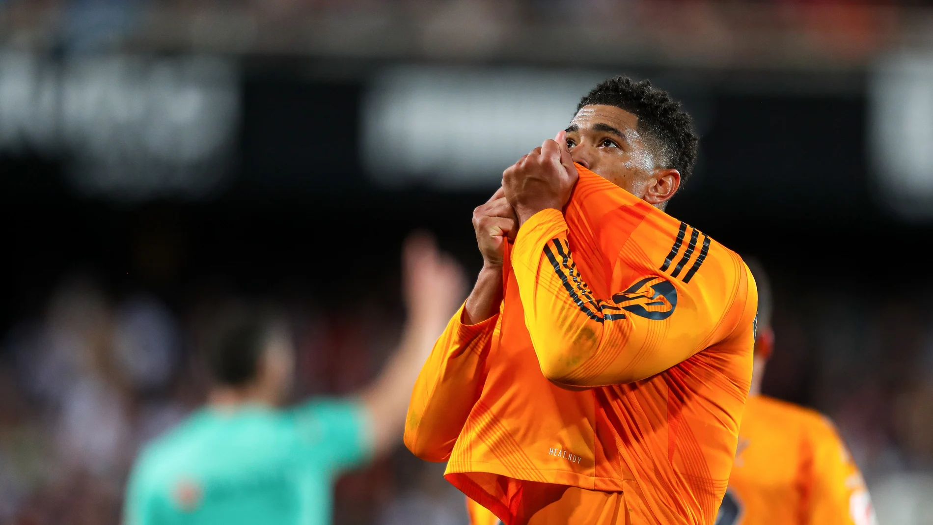 Jude Bellingham celebra su gol al Valencia