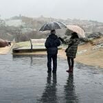 Lluvia y viento en la ciudad de Ávila