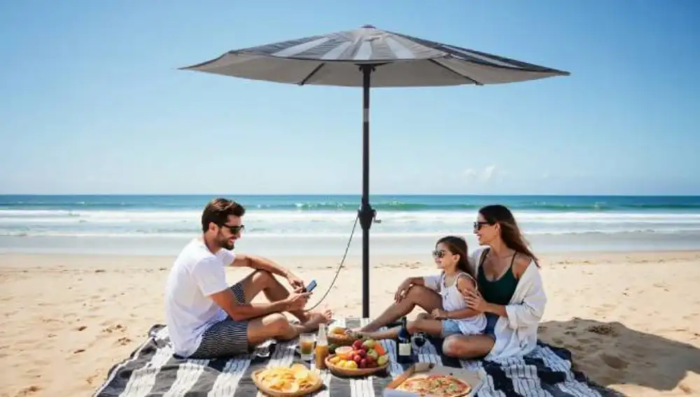 Solix Solar Beach Umbrella.