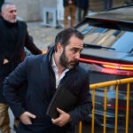 El empresario Víctor de Aldama a su llegada al Tribunal Supremo, donde el juez Leopoldo Puente le interroga como investigado. 