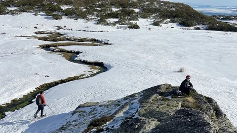 Ruta sobre la nieve en Alto Campoo