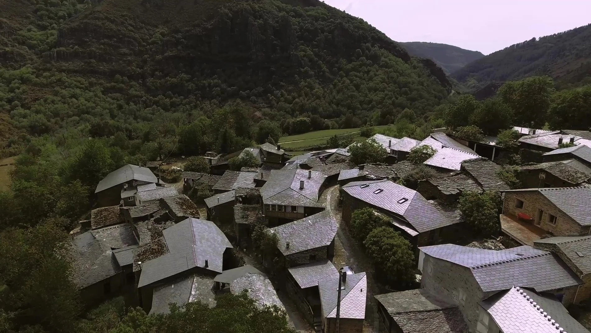 Vista aérea de Froxán (Lugo).