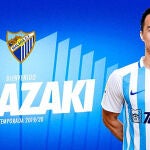 Imagen de bienvenida a Okazaki en el Málaga 