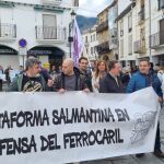 Nueva manifestación en Hervás para defender mejoras en el ferrocarril