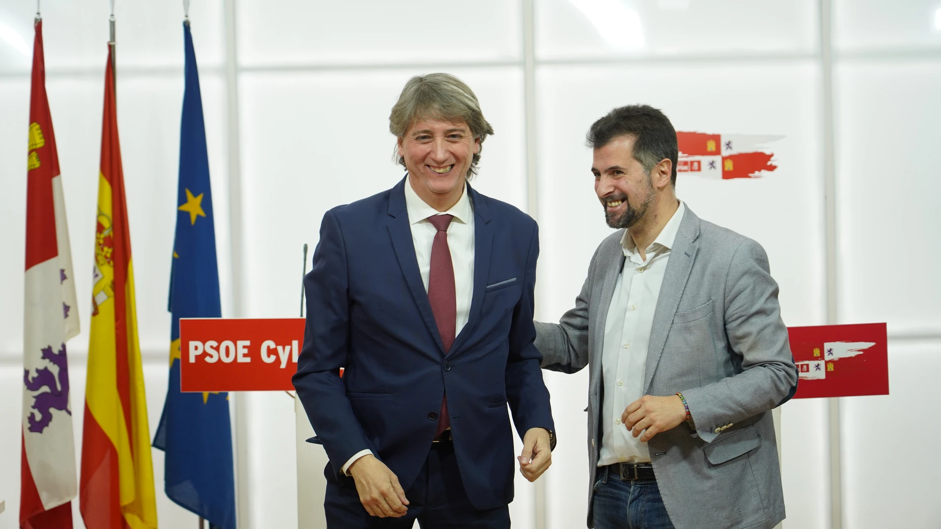 Carlos Martínez y Luis Tudanca en una rueda de prensa