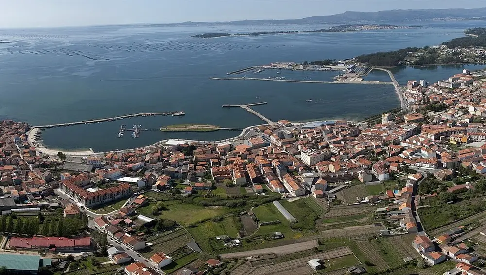 Vista aérea de Cambados.