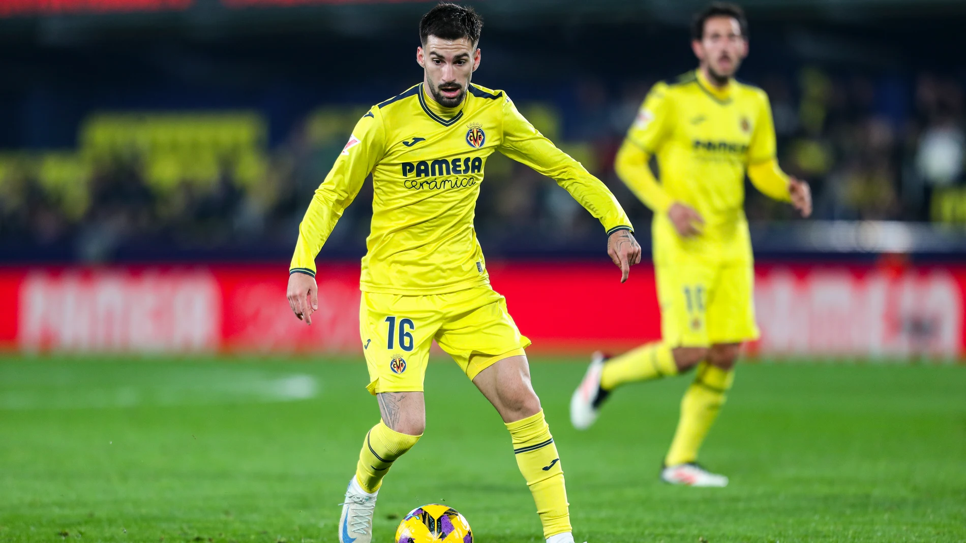 Alex Baena of Villarreal CF in action during the Spanish league, La Liga EA Sports, football match played between Villarreal CF and RCD Mallorca at La Ceramica stadium on January 20, 2025, in Valencia, Spain.AFP7 20/01/2025 ONLY FOR USE IN SPAIN
