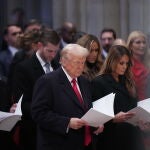 Donald y Melania Trump, en la Catedral de Washington