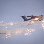 A400M del Ejército del Aire lanzando las bengalas