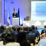 El presidente gallego, Alfonso Rueda, durante el acto celebrado hoy en Vigo. 