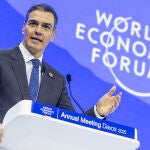 Pedro Sánchez en la reunión anual del Foro Económico Mundial en Davos.