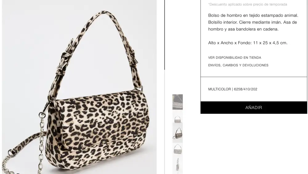 Bandolera leopardo Zara
