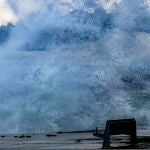 -Vista del estado del estado de la mar en Santander tras el paso de la borrasca Herminia