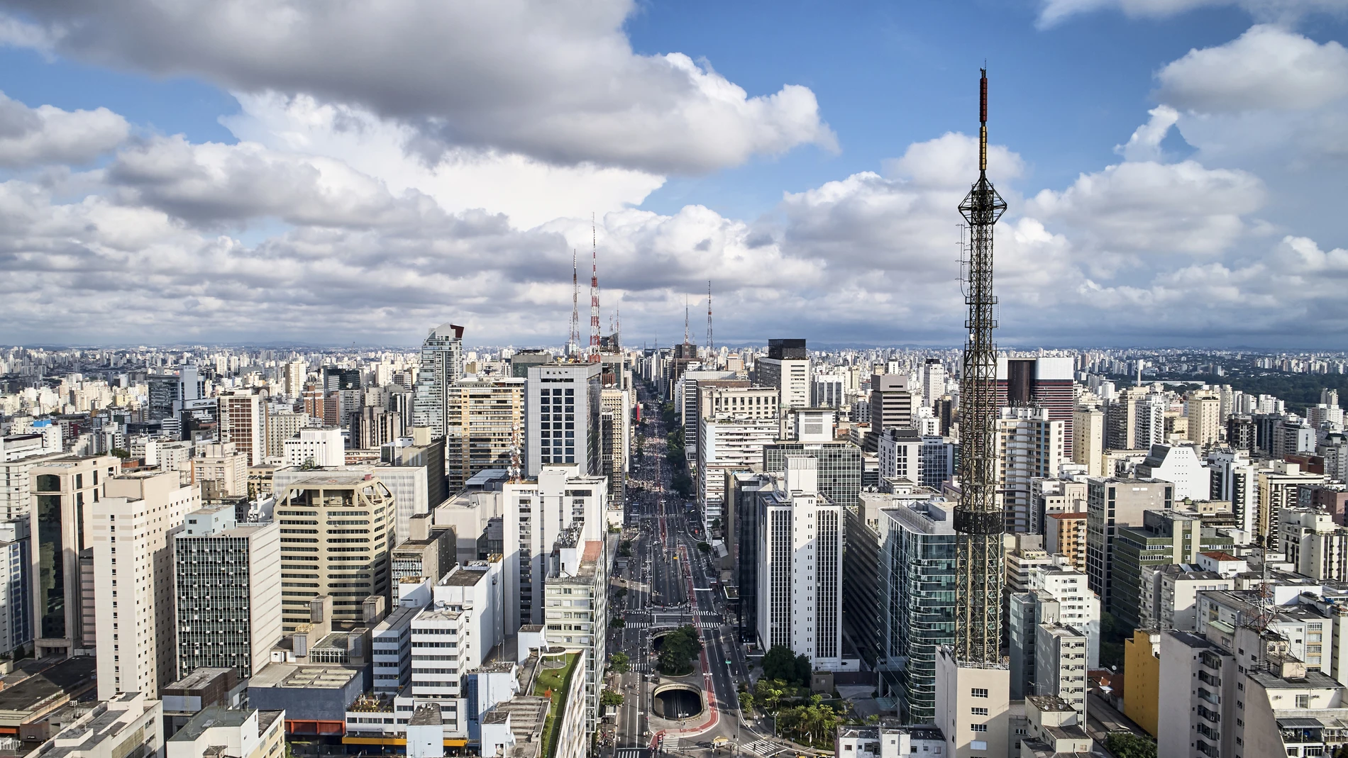 Avenida Paulista en Sao Paulo, Brasil
