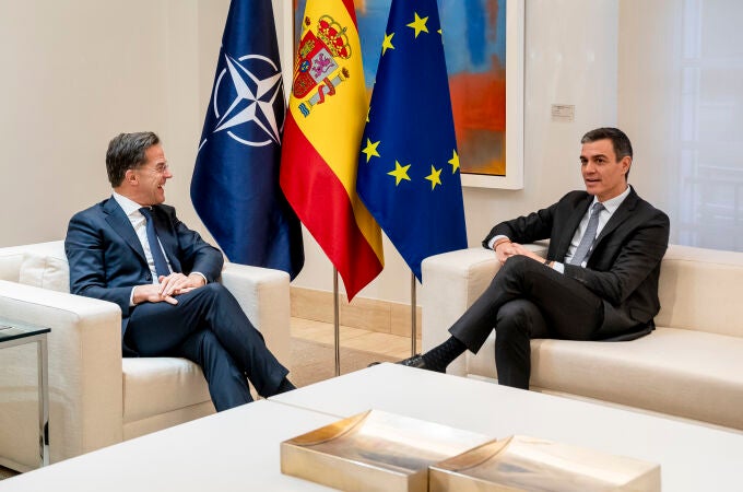 Pedro Sánchez recibe al secretario general de la OTAN, Mark Rutte 