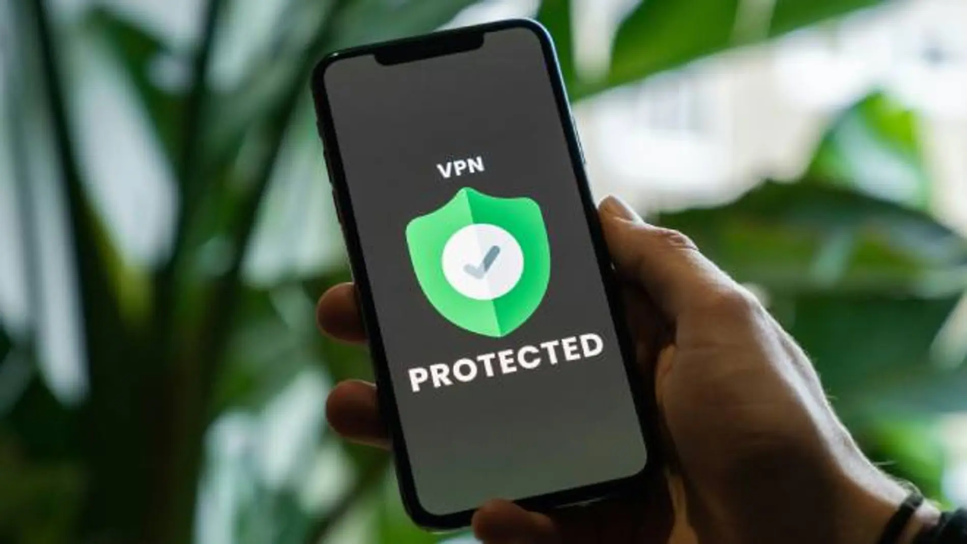 Móvil protegido por una VPN.