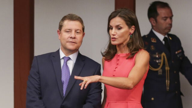 Emiliano García-Page y la Reina Letizia en una imagen de archivo