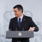 Comparecencia del presidente de Gobierno Pedro Sánchez tras la reunión del Consejo de Ministros. © Jesús G. Fe