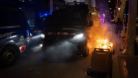 Finaliza la manifestación en contra del desalojo de la Antiga Massana con dos detenidos