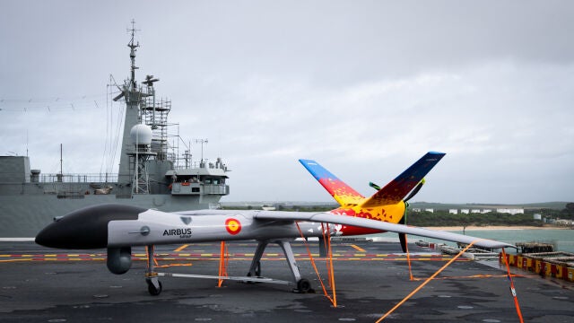 Un Sirtap sobre la cubierta del LHD Juan Carlos I