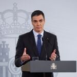 Comparecencia del presidente de Gobierno Pedro Sánchez tras la reunión del Consejo de Ministros. © Jesús G. Fe