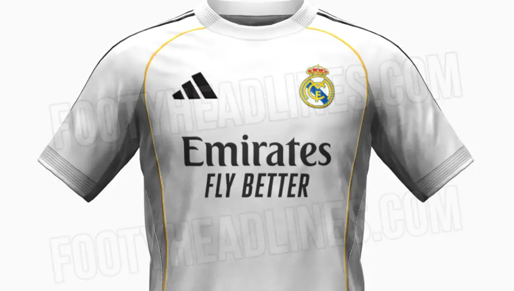 Camiseta del Real Madrid para temporada 2025-2026