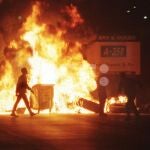 Barricadas durante los enfrentamientos