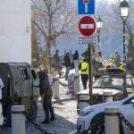 Un momento del rodaje en el barrio del Albaición