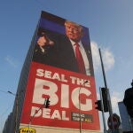 Donald Trump billboard in Tel Aviv