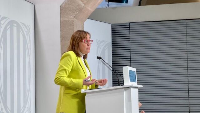 La consellera y portavoz del Govern, Sílvia Paneque, tras el Consell Executiu en el Palau de la Generalitat