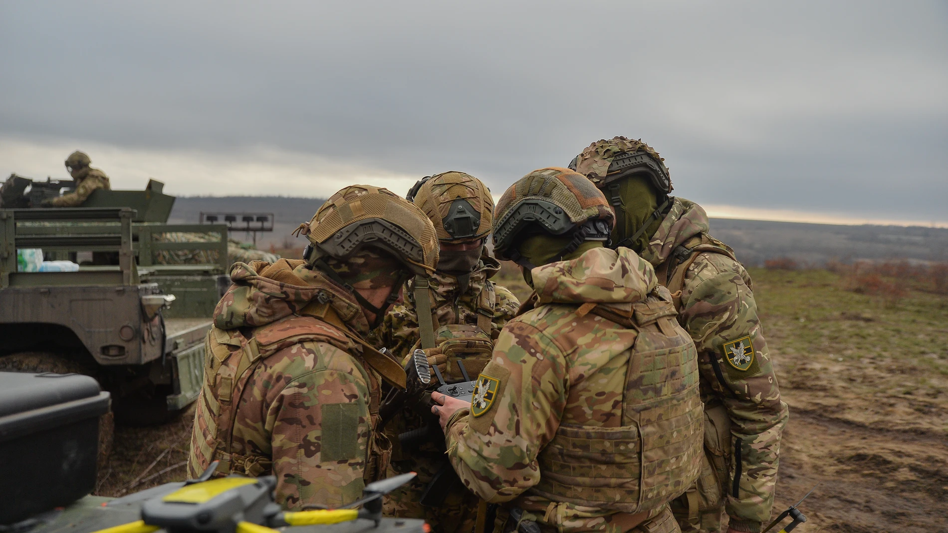 Imagen de archivo de varios militares ucranianos. Europa Press/Contacto/Madeleine Kelly 28/01/2025 ONLY FOR USE IN SPAIN