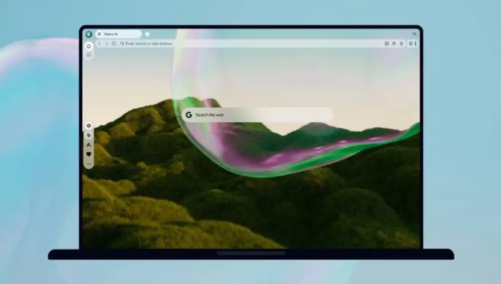 Interfaz de Opera Air.