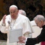 Pope Francis leads Wednesday's general audience in Vatican City