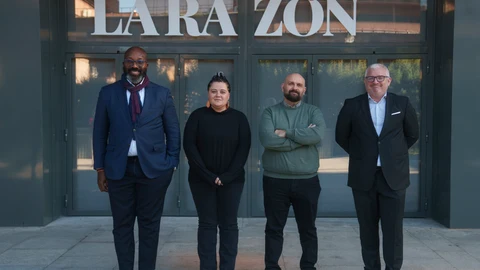 De izquierda a derecha, Terenciano Ondo, F. J. Cabezas, Sara Carballo y Jesús Suso