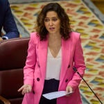 Primero pleno del año 2025 en la Asamblea de Madrid. La Presidenta de la Comunidad, Isabel Díaz Ayuso.© Alber