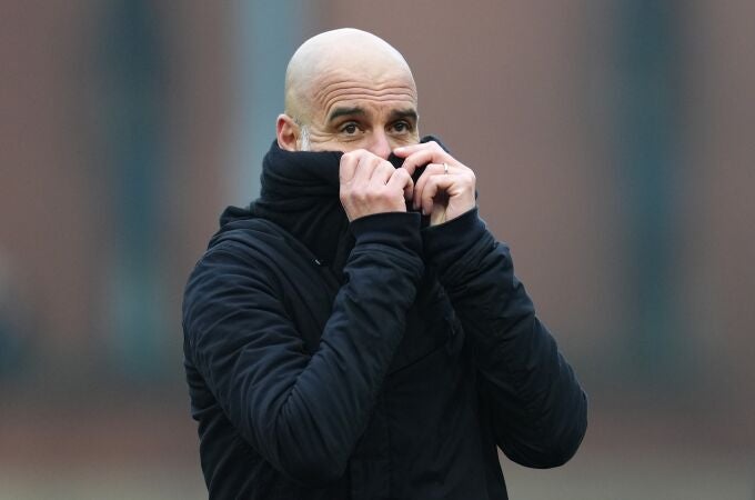 Pep Guardiola, en el partido ante el Leyton Orient
