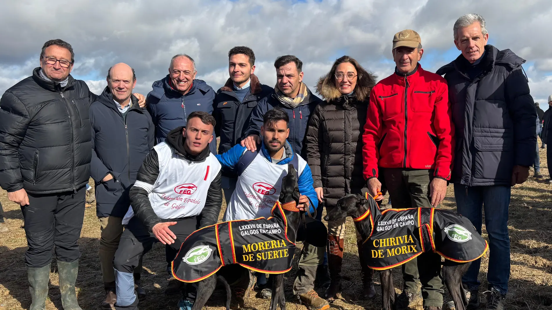 González Corral en la final de campeonato de España de galgos celebrada en Madrigal de las Altas Torres (Ávila)