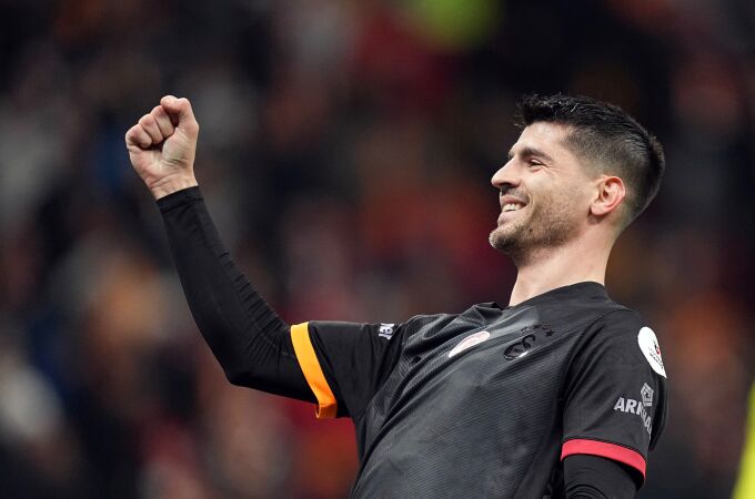 Álvaro Morata celebra su gol al Adana Demirspor