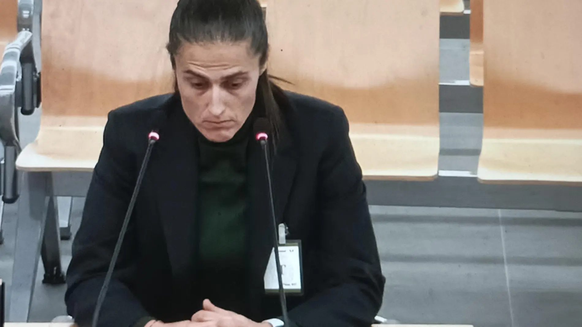 Montse Tomé, durante su declaración como testigo en el juicio del "caso Rubiales
