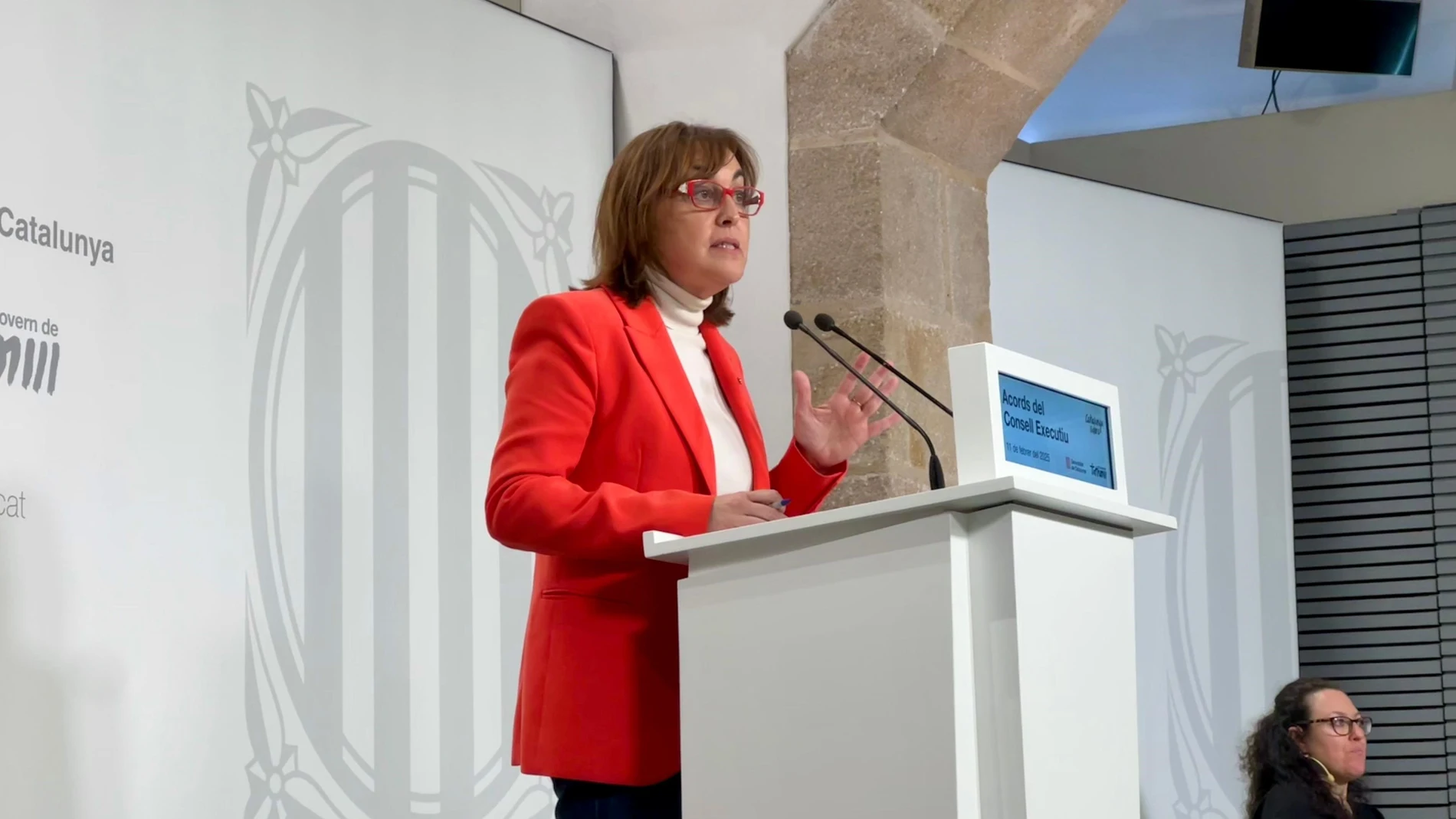 La consellera de Territorio, Vivienda y Transición Ecológica y portavoz de la Generalitat, Sílvia Paneque, en una rueda de prensa tras el Consell Executiu EUROPA PRESS 11/02/2025