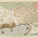 Mapa de la ciudad de Barcelona hacia 1700